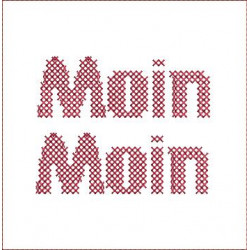 Stickdatei - Moin Moin Kreuzstich